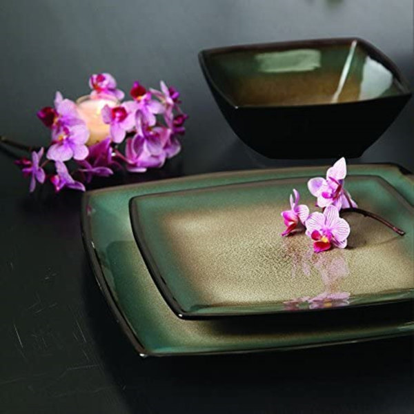 Gibson Tequesta Stoneware Dinnerware Set Service for 4 & Reviews